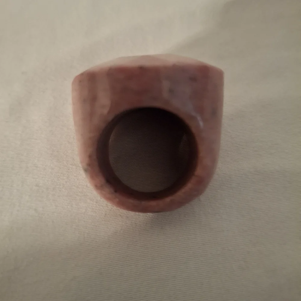 Women's Rhodocrosite Faceted Ring
